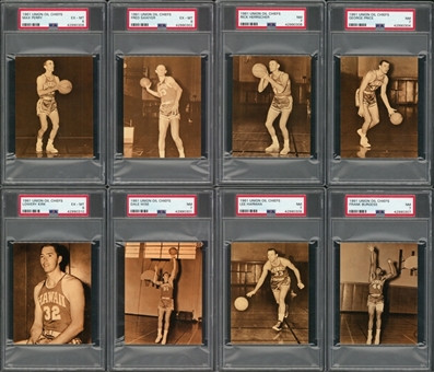 1961 Union Oil Chiefs PCL Basketball Complete Set (10) - #2 on the PSA Set Registry! 